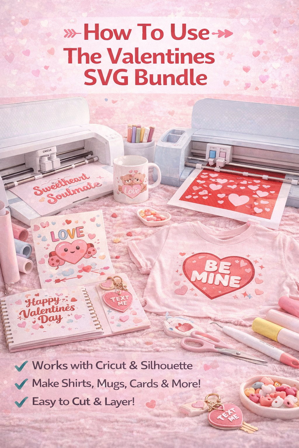 50 Valentines Day SVG Bundle – Retro Love Clipart | Digital Download for Cricut & Silhouette