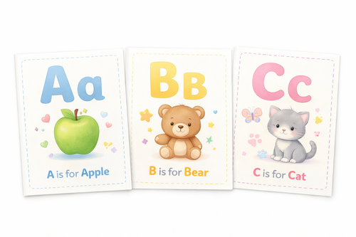 Baby Shower ABC Book – Cute First Alphabet Activity for Babies & Toddlers | Printable PDF • Instant Download